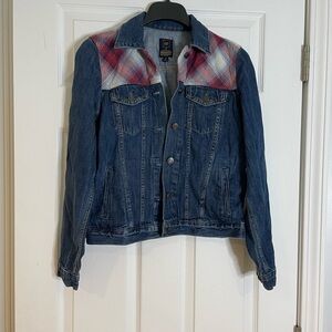 Gap + Pendleton Jean Jacket with Plaid Flannel Detail